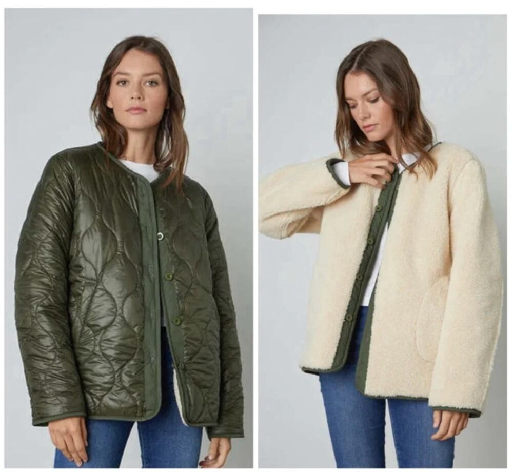 Velvet Marissa Reversible Quilted Sherpa Jacket